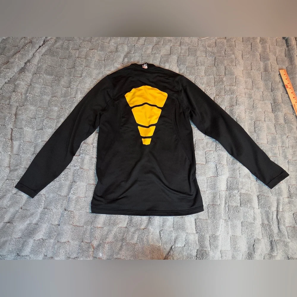 Nike Pittsburgh Steelers Shirt Men's Size S Black On Field Long Sleeve 2-Sided - Picture 3 of 12
